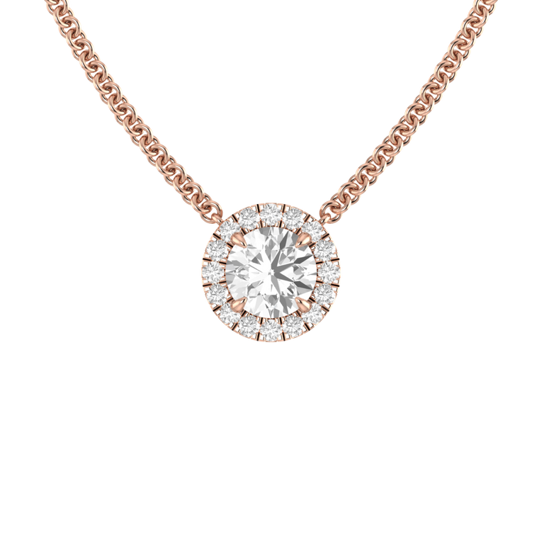 Halo Solar Diamond Necklace