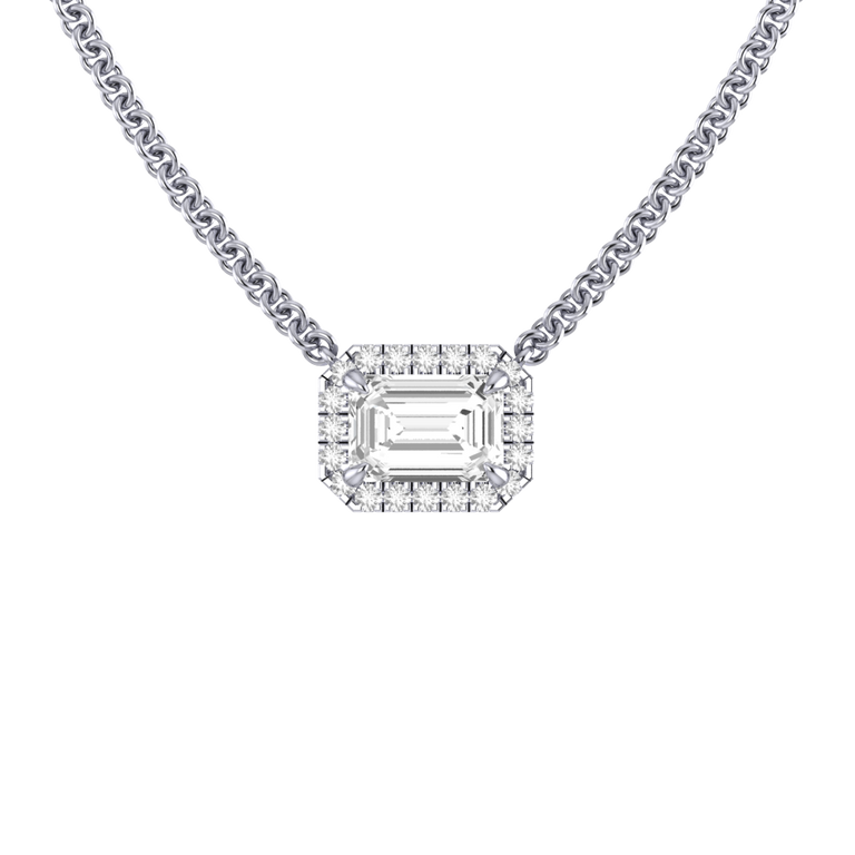 Halo Solar Diamond Necklace