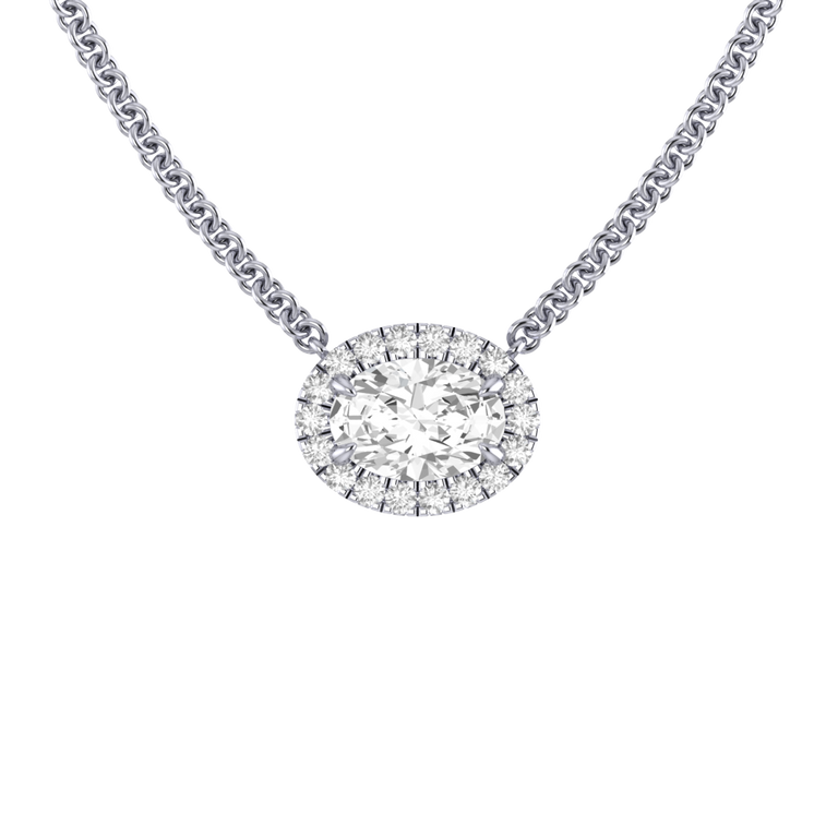Halo Solar Diamond Necklace