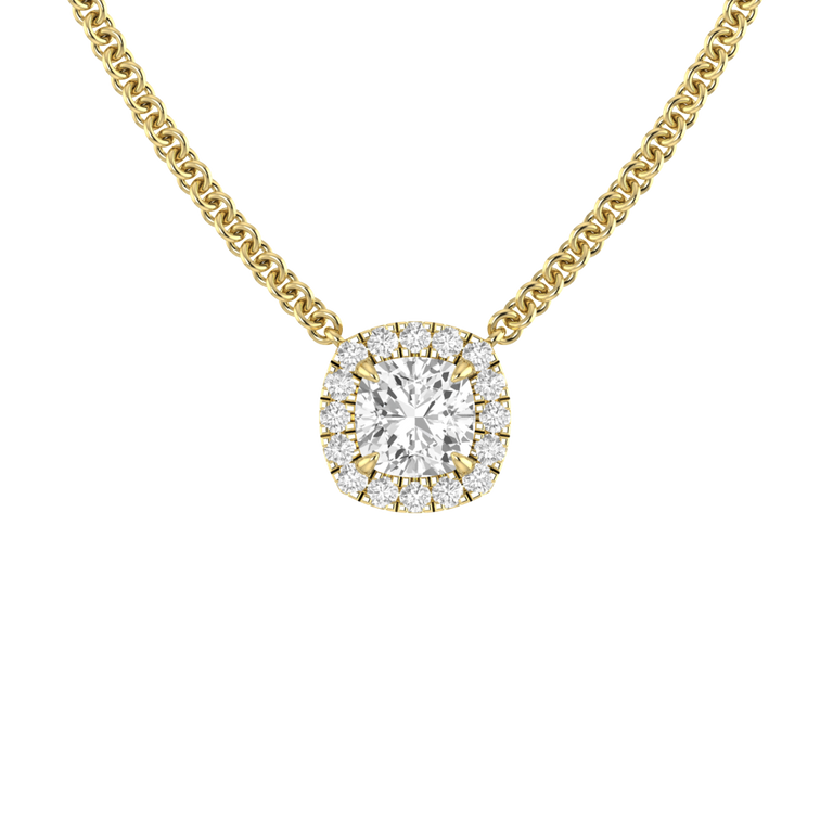 Halo Solar Diamond Necklace