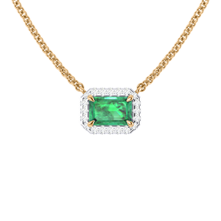 Halo Emerald Necklace