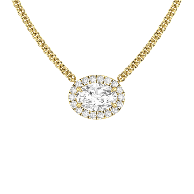 Halo Solar Diamond Necklace