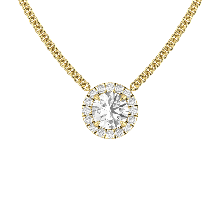 Halo Solar Diamond Necklace