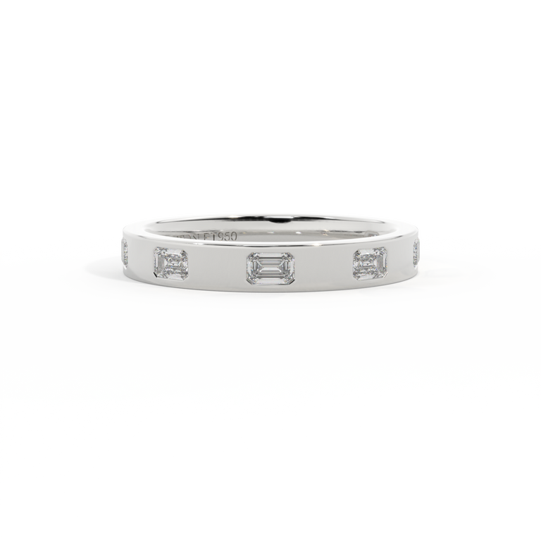 The Harmony, Emerald, Naturally Mined Diamond, Platinum Ring
