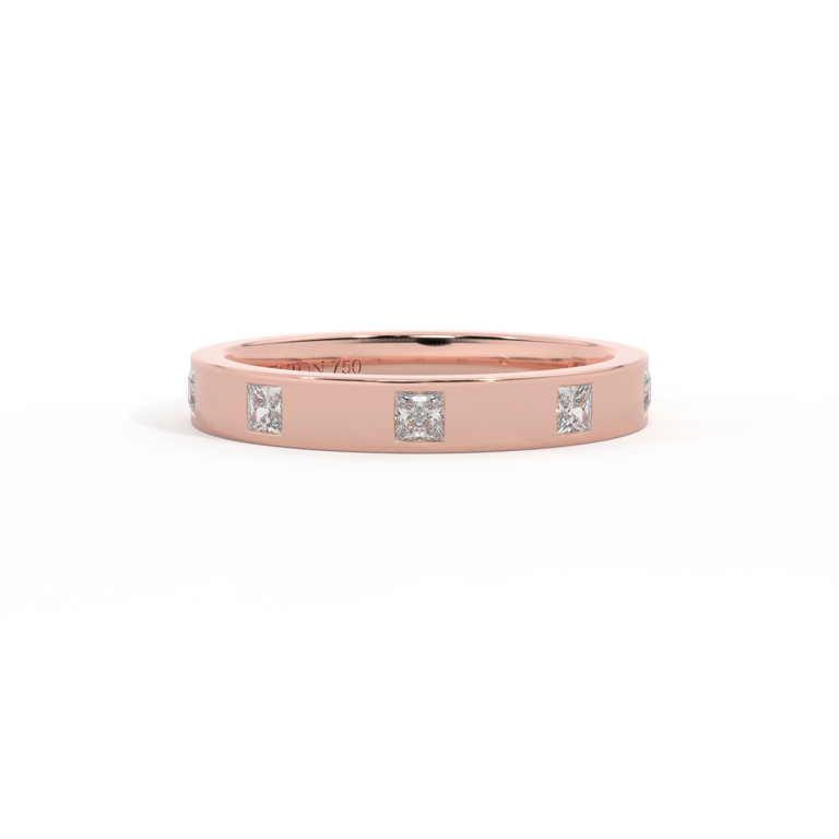 The Harmony, Princess, Lab Grown Diamond, 18K Rose Gold Ring