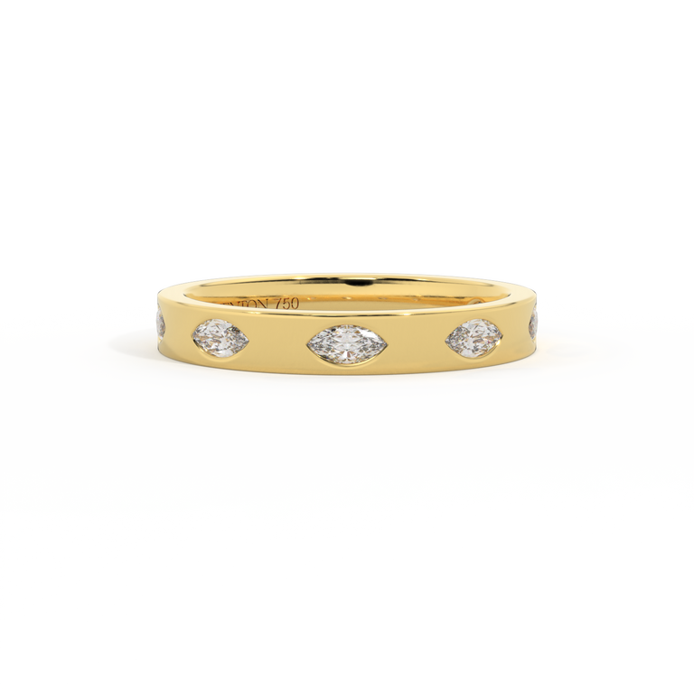 The Harmony, Marquise, Lab Grown Diamond, 18K Yellow Gold Ring