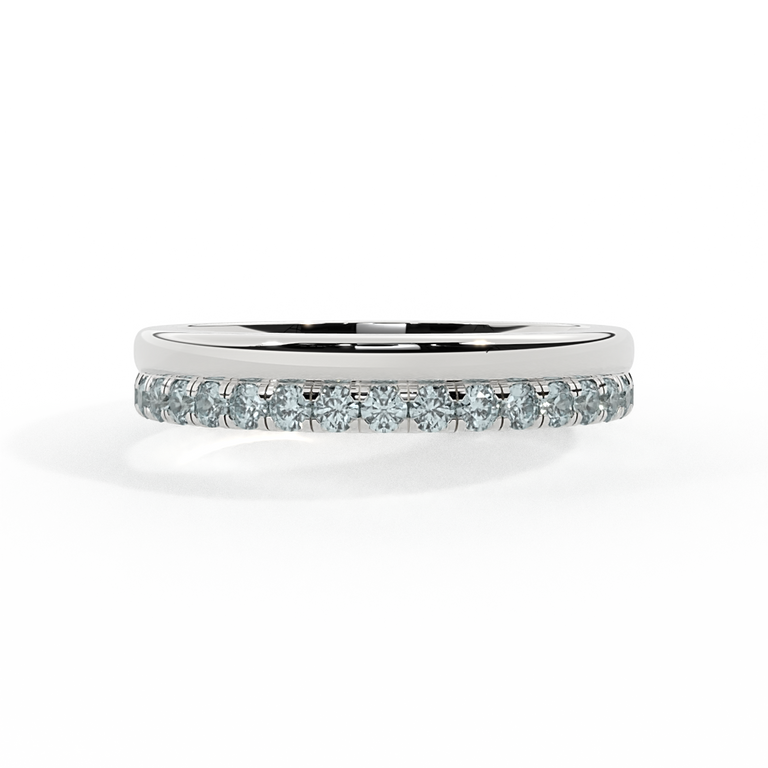 The Juliet Band, Aquamarine, Platinum Ring
