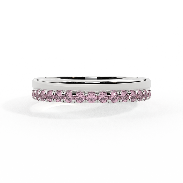 The Juliet Band, Pink Sapphire, Platinum Ring