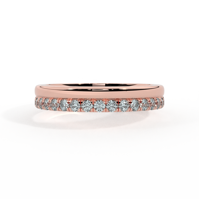 The Juliet Band, Aquamarine, 18K Rose Gold Ring
