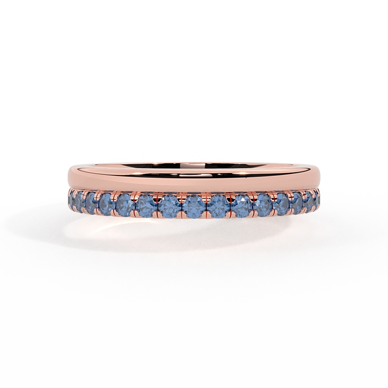 The Juliet Band, Blue Sapphire, 18K Rose Gold Ring