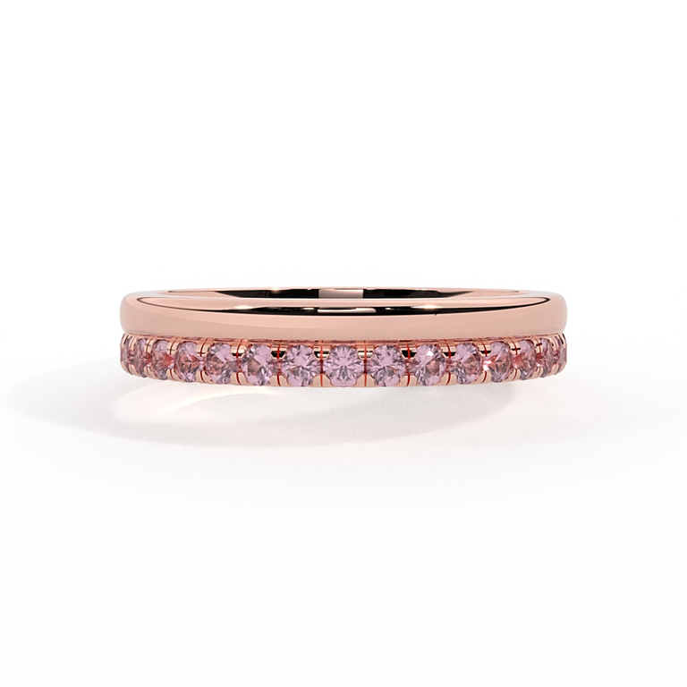 The Juliet Band, Pink Sapphire, 18K Rose Gold Ring