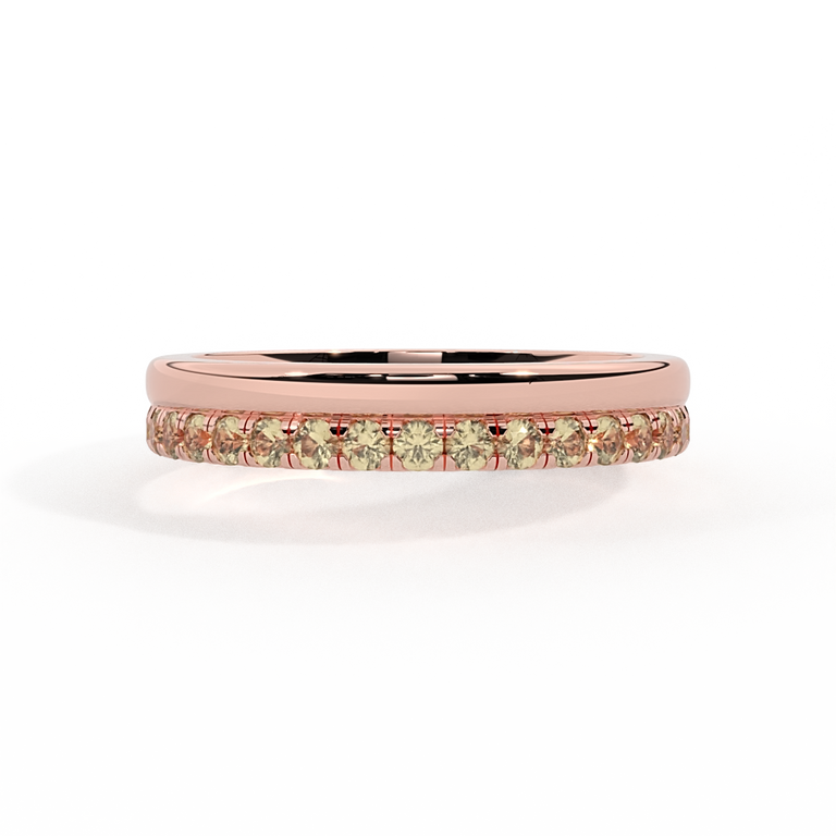 The Juliet Band, Yellow Sapphire, 18K Rose Gold Ring