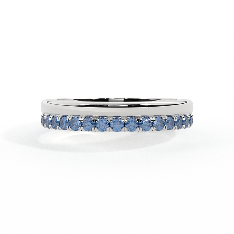 The Juliet Band, Blue Sapphire, 18K White Gold Ring