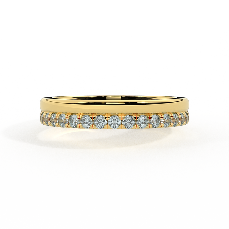The Juliet Band, Aquamarine, 18K Yellow Gold Ring