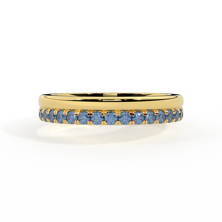 The Juliet Band, Blue Sapphire, 18K Yellow Gold Ring