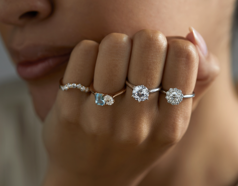 lab grown diamond wedding bands engagement rings