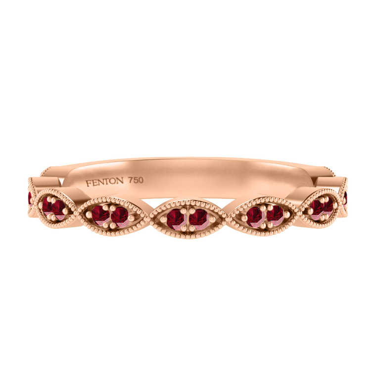 The Laurel, Ruby, 18K Rose Gold Ring