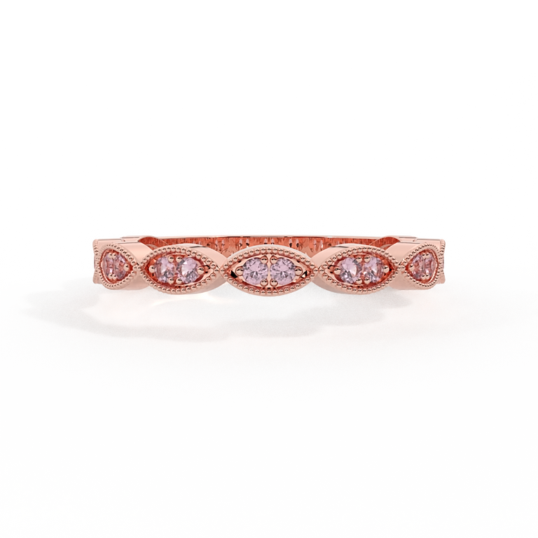 The Laurel, Pink Sapphire, 18K Rose Gold Ring