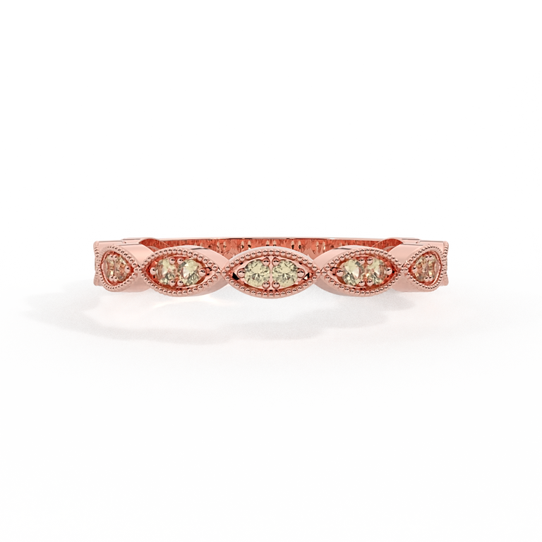 The Laurel, Yellow Sapphire, 18K Rose Gold Ring