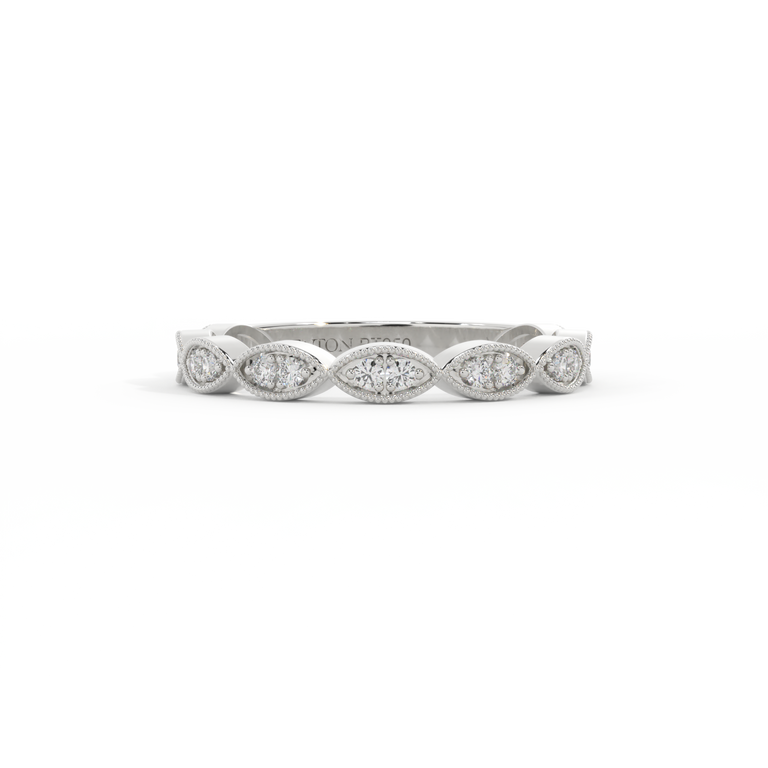 Treasure Box Laurel Band Diamond 18K White Gold
