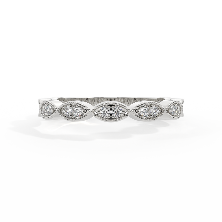The Laurel, Lab Grown Diamond, 18K White Gold Ring
