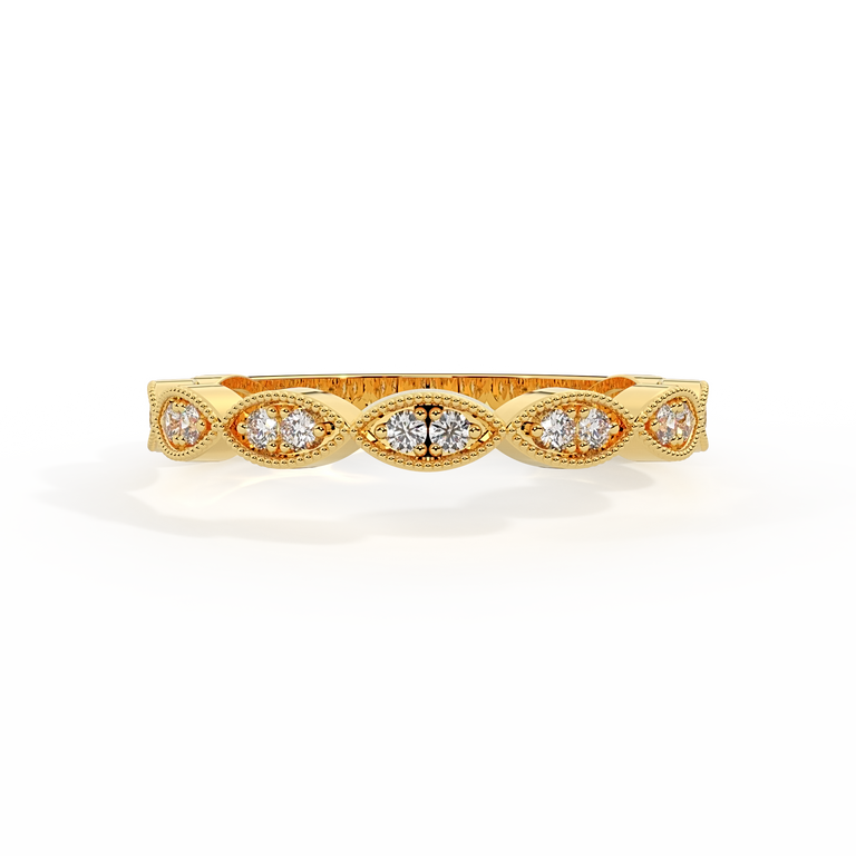 The Laurel, Lab Grown Diamond, 18K Yellow Gold Ring