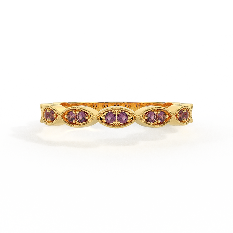 The Laurel, Ruby, 18K Yellow Gold Ring