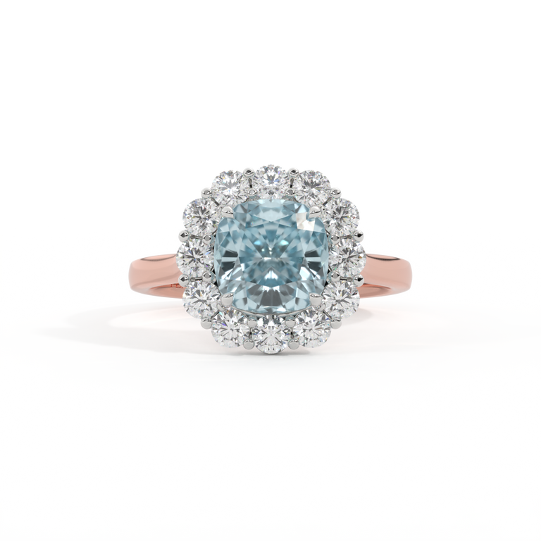 Mayfair Cushion Aquamarine 18K Rose Gold Ring