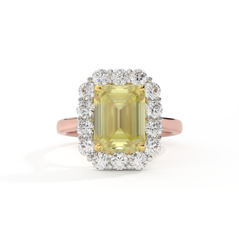 Mayfair Emerald Yellow Sapphire 18K Rose Gold Ring