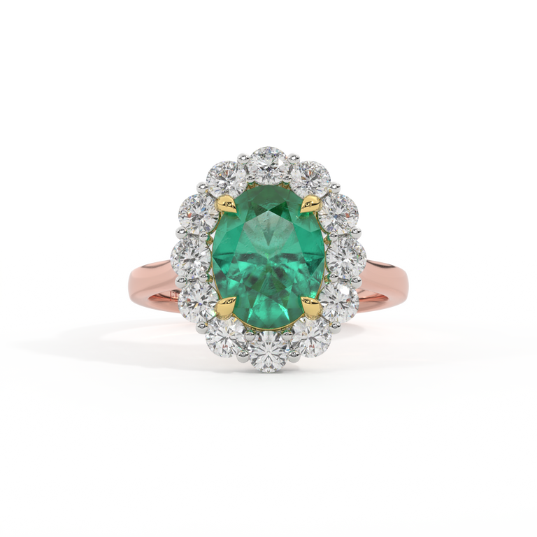 Mayfair Oval Emerald 18K Rose Gold Ring