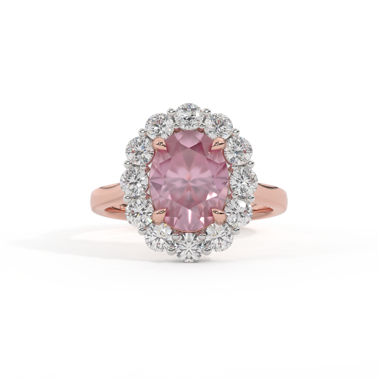Mayfair Oval Pink Sapphire 18K Rose Gold Ring