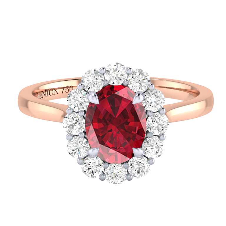 Mayfair Oval Ruby 18K Rose Gold Ring