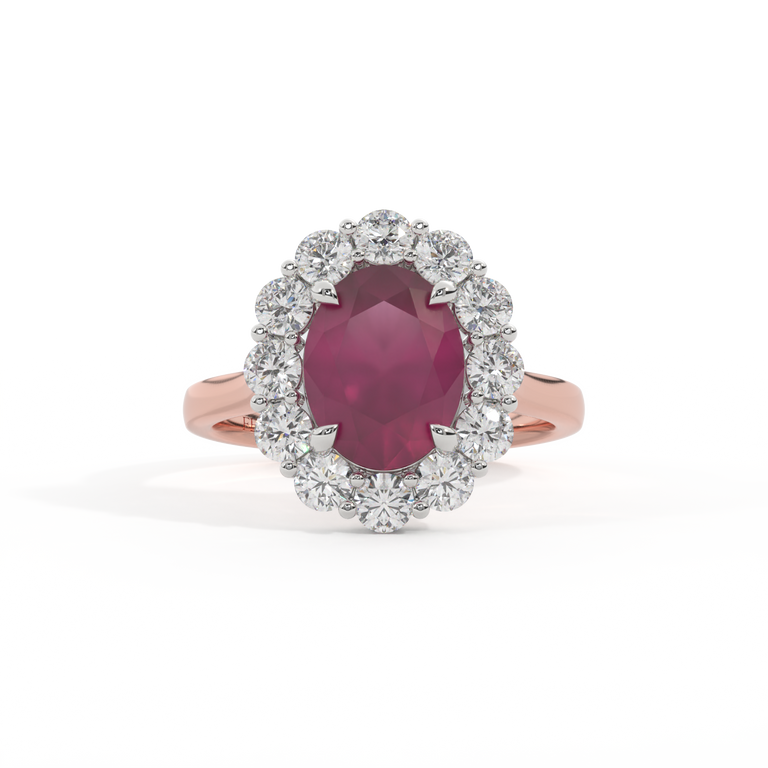 Mayfair Oval Ruby 18K Rose Gold Ring