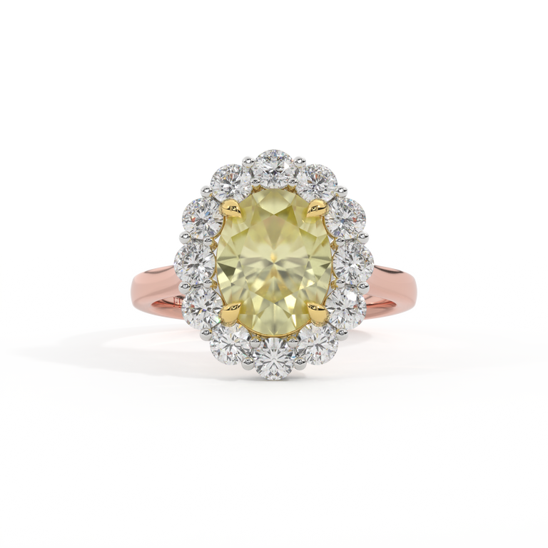 Mayfair Oval Yellow Sapphire 18K Rose Gold Ring