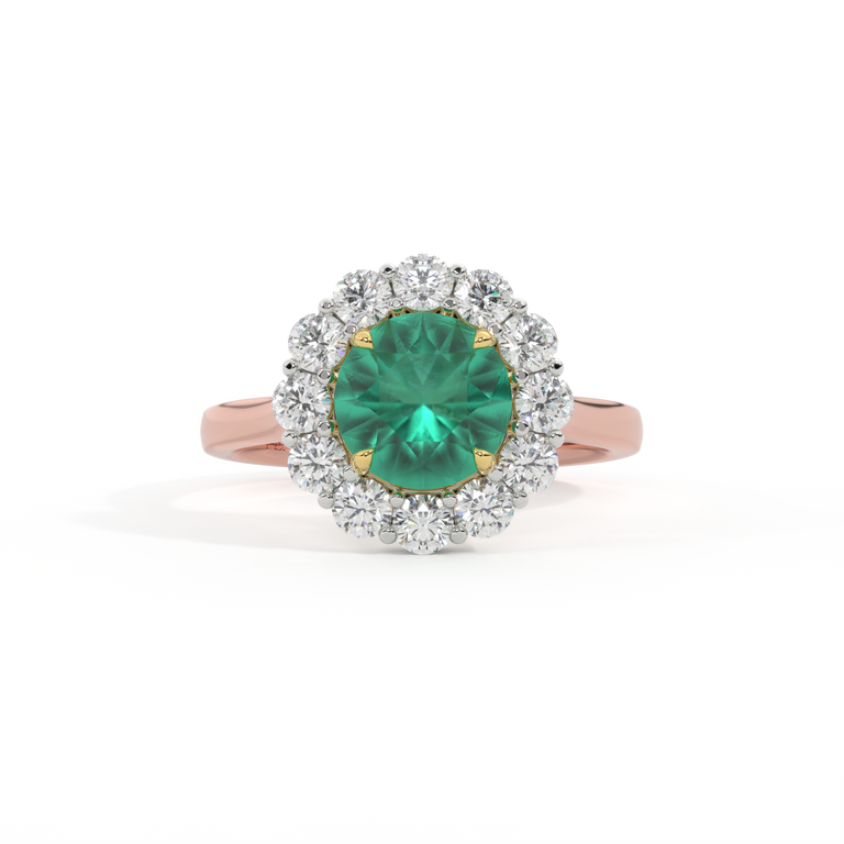 Mayfair Round Emerald 18K Rose Gold Ring