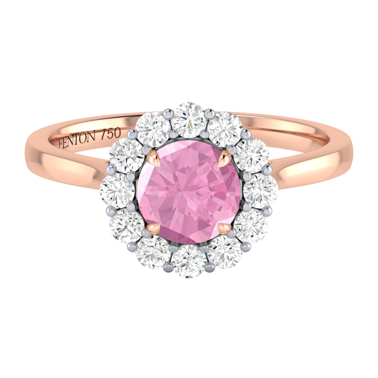 Mayfair Round Pink Sapphire 18K Rose Gold Ring