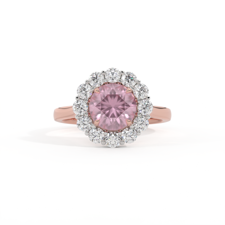 Mayfair Round Pink Sapphire 18K Rose Gold Ring