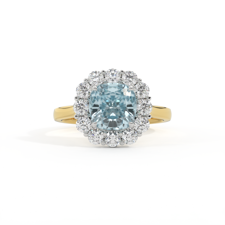 Mayfair Cushion Aquamarine 18K Yellow Gold Ring