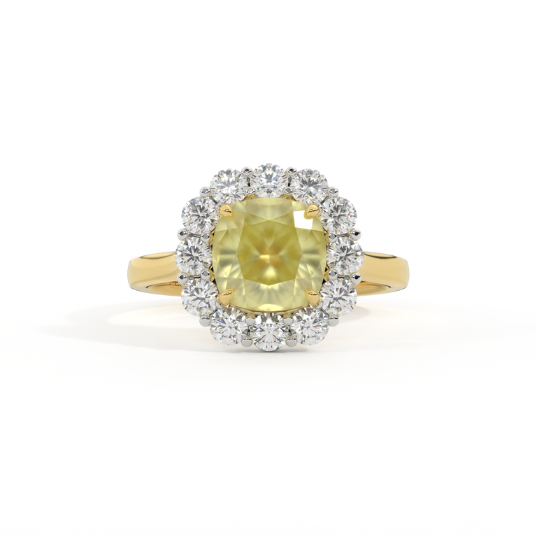 Mayfair Cushion Yellow Sapphire 18K Yellow Gold Ring