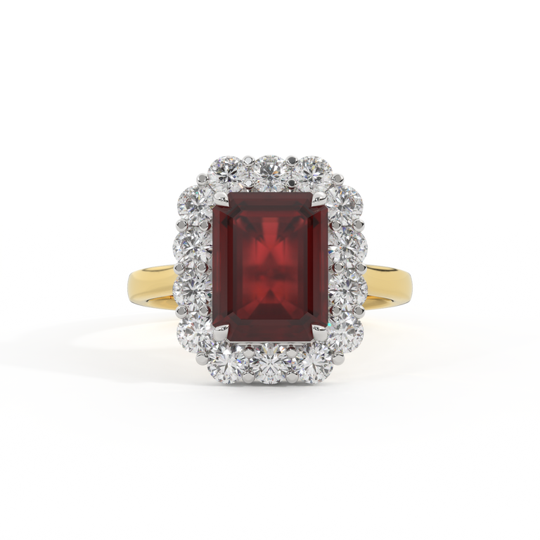 Mayfair Emerald Garnet 18K Yellow Gold Ring