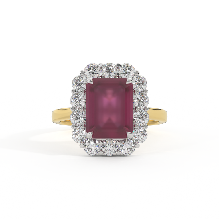 Mayfair Emerald Ruby 18K Yellow Gold Ring