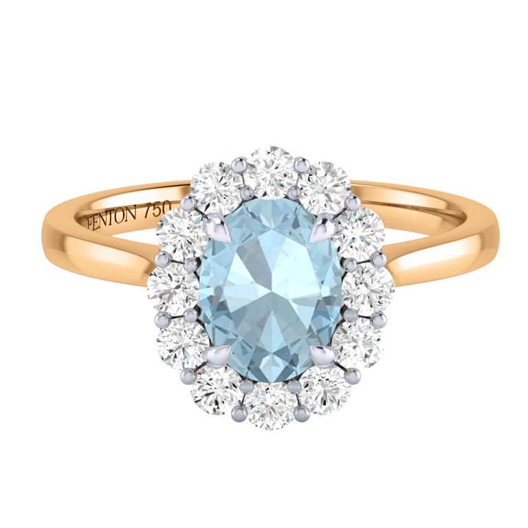 Mayfair Oval Aquamarine 18K Yellow Gold Ring