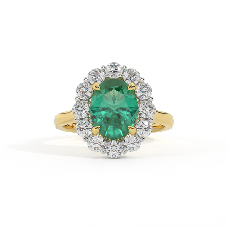 Mayfair Oval Emerald 18K Yellow Gold Ring