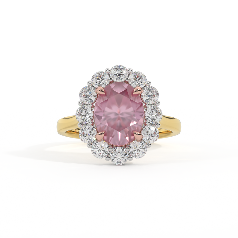 Mayfair Oval Pink Sapphire 18K Yellow Gold Ring