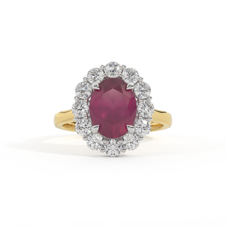 Mayfair Oval Ruby 18K Yellow Gold Ring