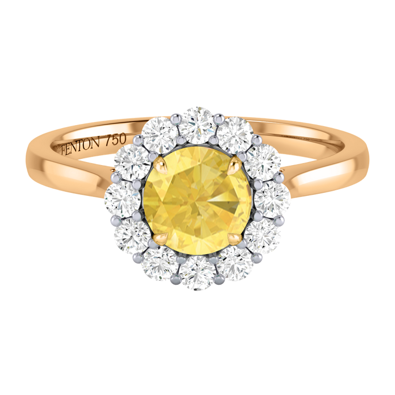 Mayfair Round Yellow Sapphire 18K Yellow Gold Ring