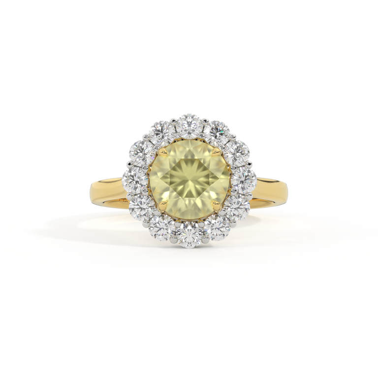 Mayfair Round Yellow Sapphire 18K Yellow Gold Ring