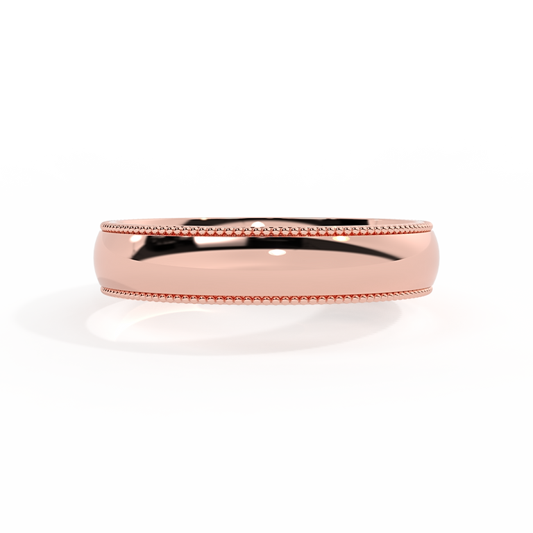 The Milgrain Band, 18K Rose Gold