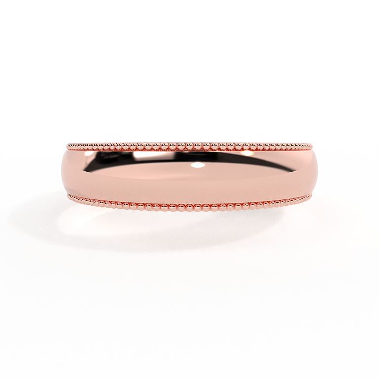 The Milgrain Band, 18K Rose Gold