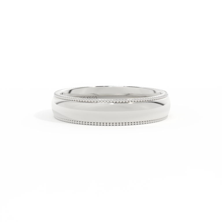 The Milgrain Band, 18K White Gold